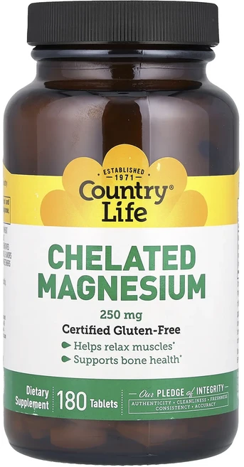 금방품절되요 Country Life 킬레이트화 마그네슘 250mg 180정 얼른서두르세요, 1개 - 쿠팡