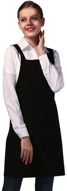 가르미르 넓은 끈 미니 앞치마 (사이즈 M/L), 1개, 블랙-중간 사이즈(M)