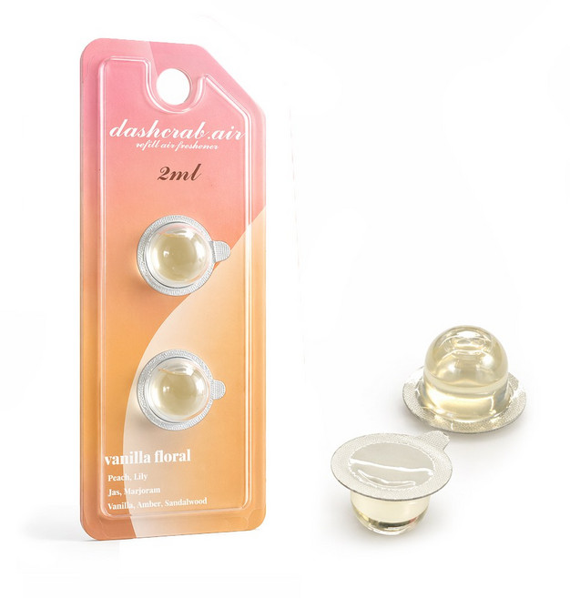 대쉬크랩 차량용방향제 리필 2ml 캡슐 2개입 카카오프렌즈 미니언즈 투슬리스 호환용, 1개, 바닐라 플로랄