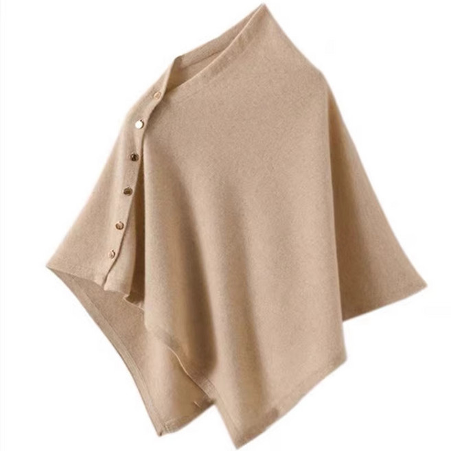 POMTOR 가을겨울 여성용 캐시미어 니트 숄 머플러 가디건 루즈핏 캐주얼 보온 아우터