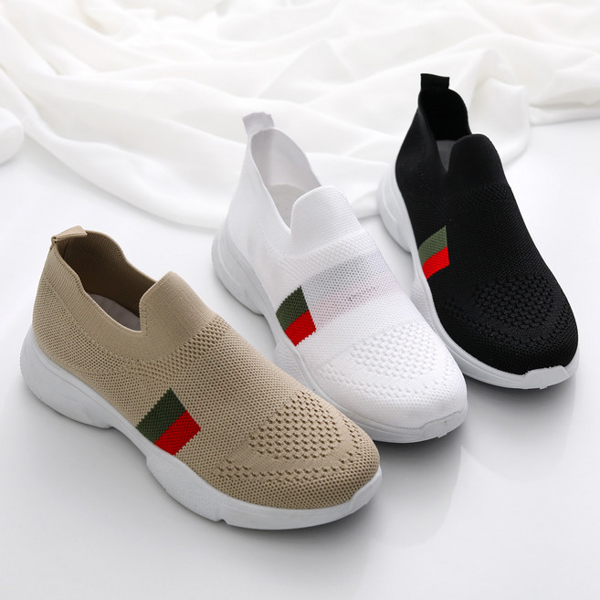 ANK 350 니트 삭스슈즈 경량 슬립온 키높이 발편한 삭스슬립온 4cm 메쉬슈즈 여성화