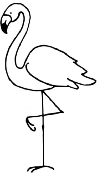 No.56_Flamingo / 홍학 새 2 주 안에 사라지는 문신 헤나 문신 저과 문신 한국 문신 스티커