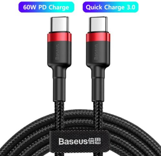 베이스어스 Baseus 고속 충전 4.0 충전기 타입 C 케이블 100W USB to C타입 60W USBC PD 코드, 없음, 3) 60W Red Black - 2m, 없음