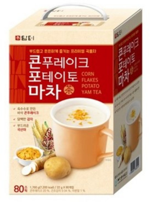 담터 콘푸레이크 포테이토 마차, 22g, 80개입, 1개