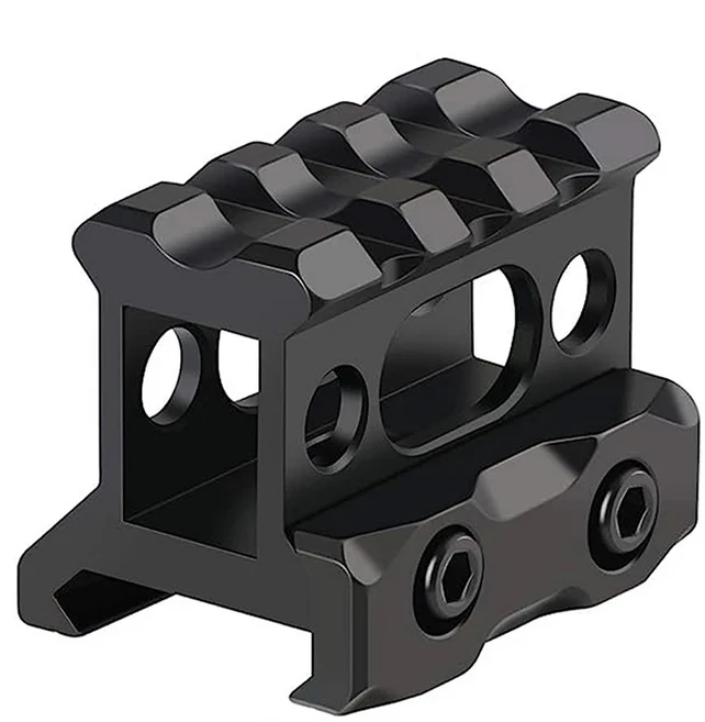 FiveStar Tactics 라이저 마운트 1인치 높이 Picatinny 짧은 알루미늄 합금 스코프 베이스 20mm 레일, 01 Black, 01 빠른