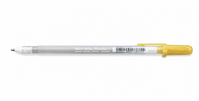 사쿠라 겔리롤 메탈릭 골드 실버 젤잉크펜 1.0mm, 1개