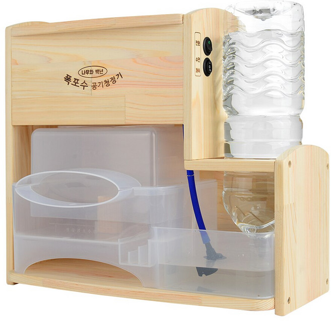 편백나무 폭포수 공기청정기 / 물방울 노필터 친환경 공기청정기 자연기화식 천연 가습기, 폭포수공기천정기100