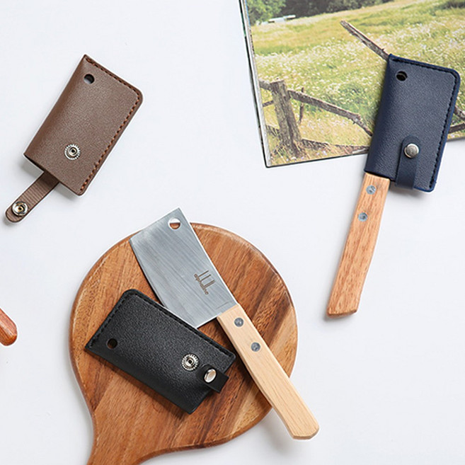 미니 도끼칼 인조가죽 커버 케이스 칼집, 케이스(블랙)