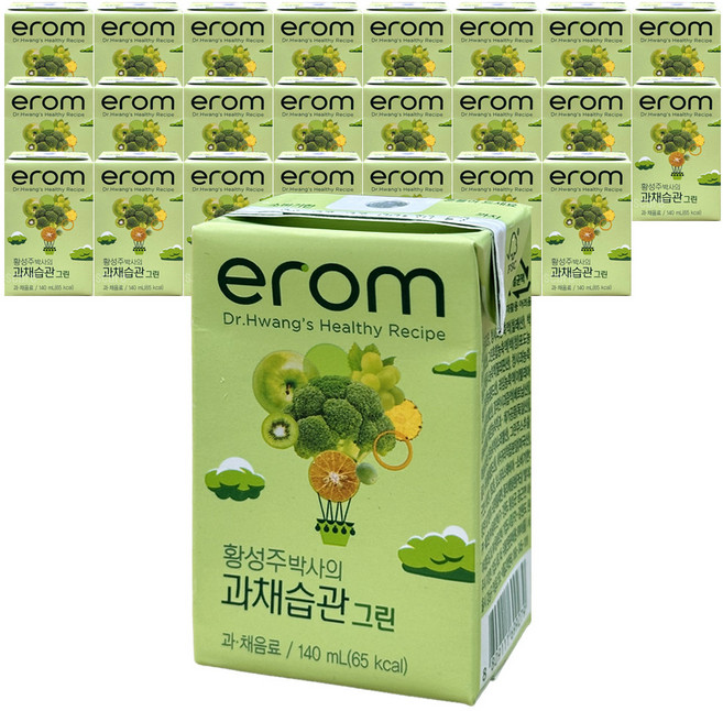 이롬 황성주박사의 과채습관 그린, 24개, 140ml