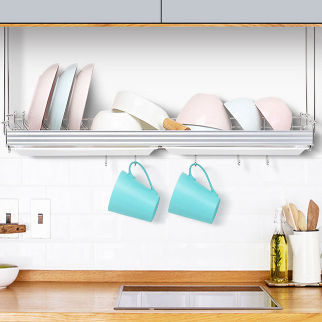 주방 행잉 선반 건조 언더 식기 설거지 건조대 스텐 틈새 찬장 트레이 물받이
