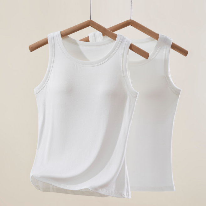 MIZ DAY 노와이어 브라캡 모달 런닝나시 2P