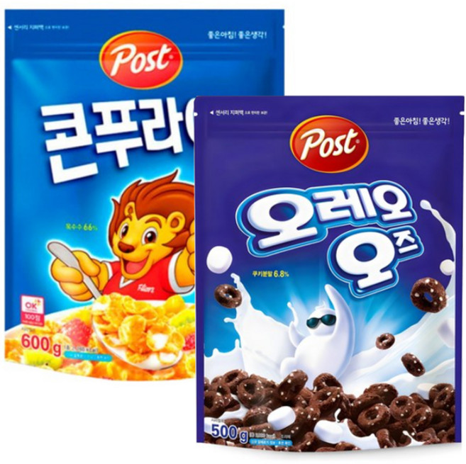 포스트 콘푸라이트 600g + 오레오오즈 500g 콤보팩, 600ml, 1개