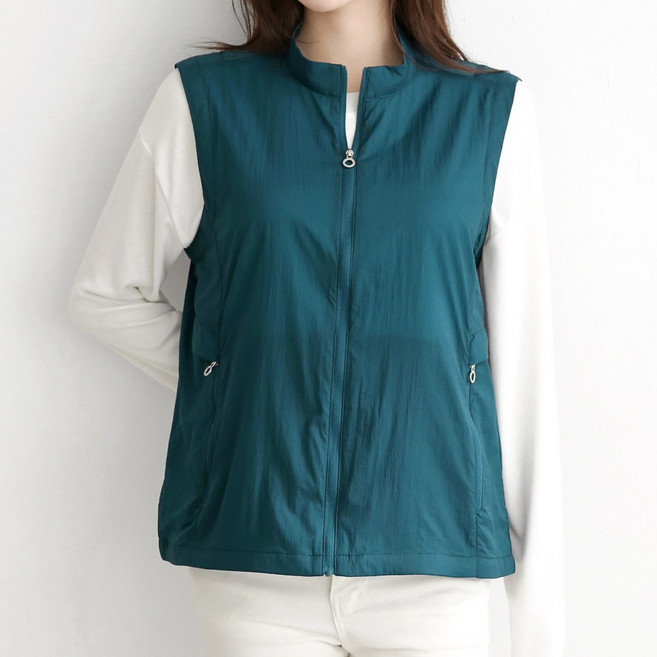 김영주스포츠 여성 에어라이트 윈드 베스트 KRWV60107 골프 등산 데일리 초경량 바람막이 집업 조끼