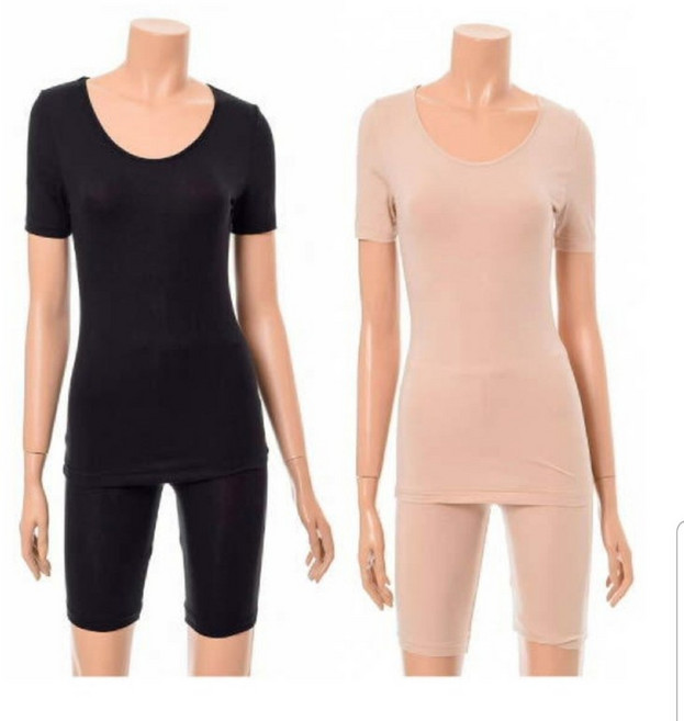 [쇼핑점] 비비안 부드러운 여성 반팔 기본 내의 상하 세트 (2컬러) 택1 LG7499 LG7499P