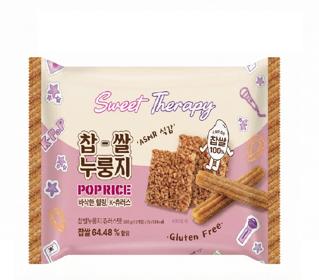 찹쌀누룽지 츄러스맛 글루텐 프리, 1개, 300g