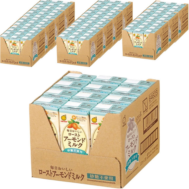 marusan 丸三 每日美味 烘焙杏仁牛奶 不甜款, 12個, 200ml