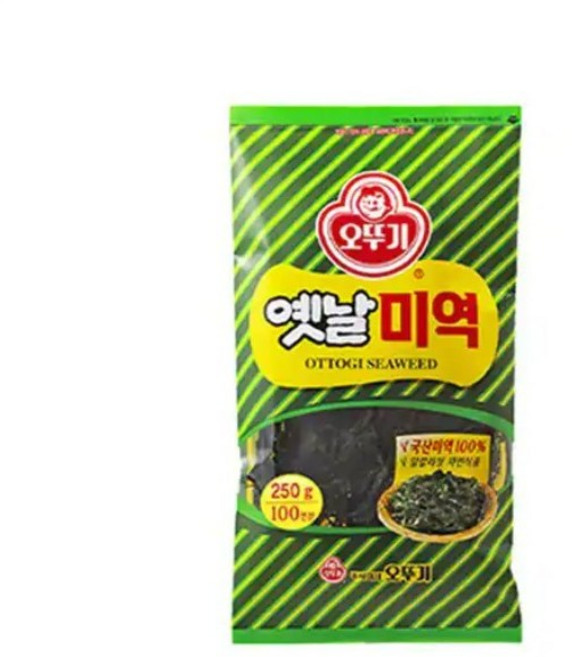 오뚜기 옛날 자른 미역 국내산 미역국 산모 캠핑 업소용 대용량, 2개, 250g