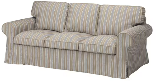 이케아 EKTORP 엑토르프 3인용소파, 칼스호브 베이지 멀티컬러 695.090.05