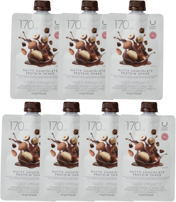 딜라이트 프로젝트 단백질 쉐이크 프로틴 너티초코맛, 7개