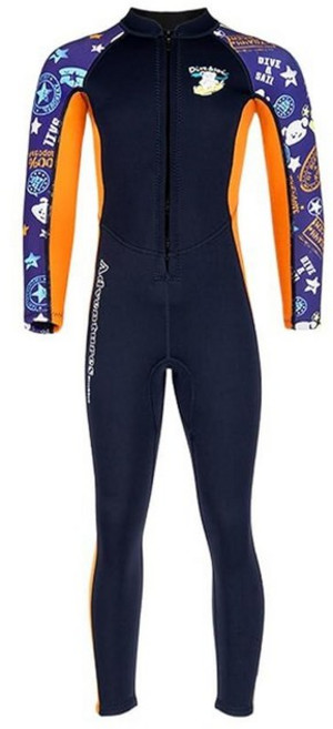 Skyone Kids Wetsuit 2.5mm Neoprene Full Body Wet Suits for Boys Girls Toddler Youth Thermal One P, 6, Boys Blue