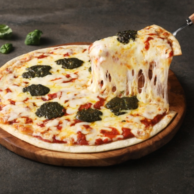 푸딩팩토리 10인치 씬피자 고르곤졸라 불고기 페퍼로니 핫치킨 마르게리따 반반피자 냉동피자 에어프라이어, [10인치] 마르게리따 씬피자, 1개, 320g