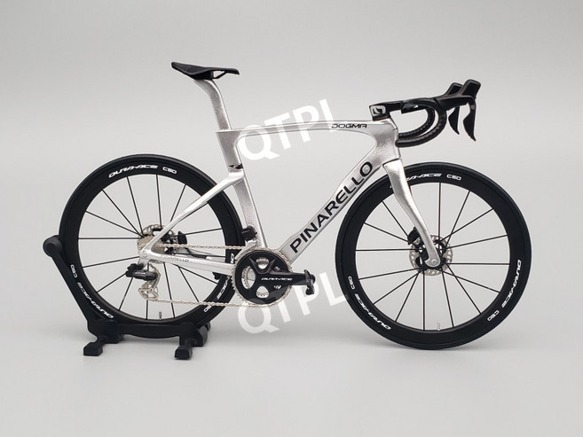HOBBIT BIKE 1/12 프리컬러 로드바이크 미니어처 수지 조립형 자전거 모형 키트, 피나 F 실버 (프리컬러 완성품), 1개