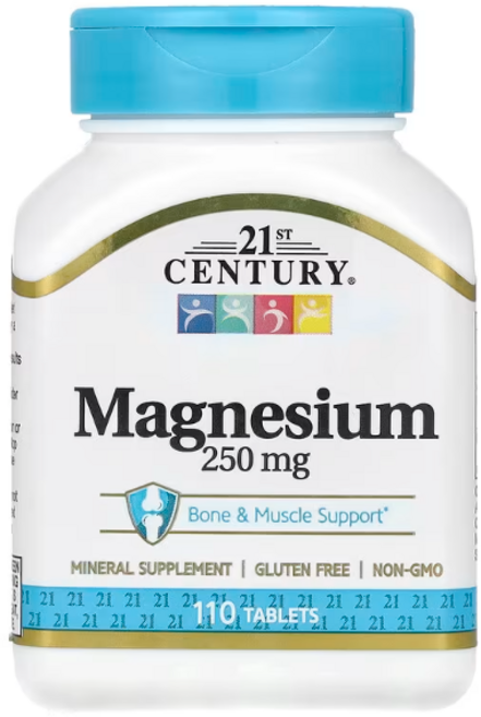 21세기센트리 마그네슘 250mg 본 & 근육 서포트 타블렛, 1개, 110정