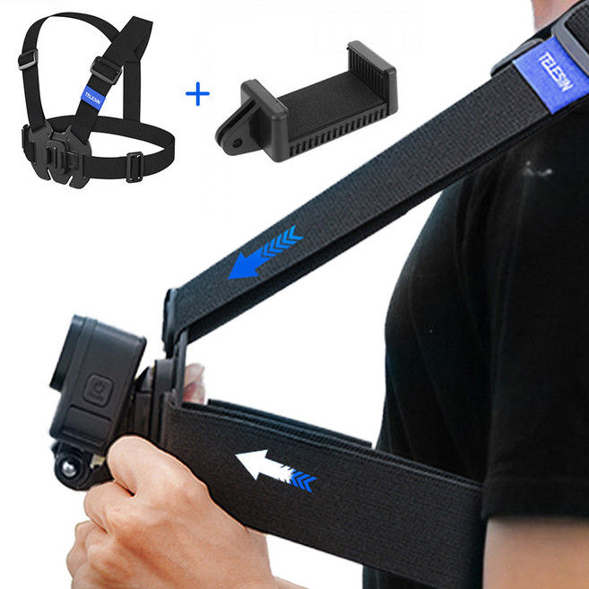 텔레신 고프로 오즈모액션 체스트 마운트 원터치 바디캠 가슴스트랩 인스타360 에이스프로, 단품, 1개