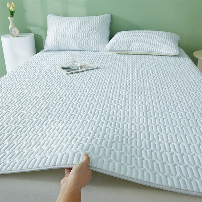 시원한 라텍스 냉감 쿨매트 침대커버 침대쿨패드, 그레이