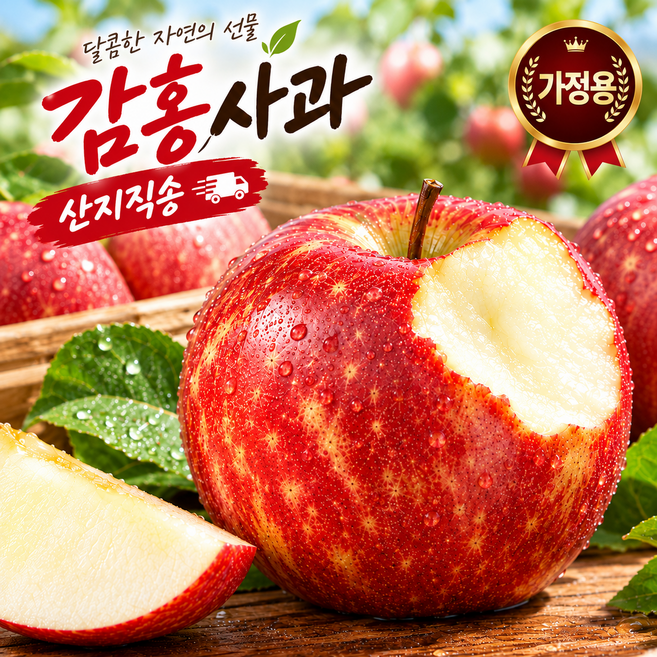 [초특가] 당도선별 산지직송 프리미엄 감홍사과, 1박스, 5kg(꿀당도)