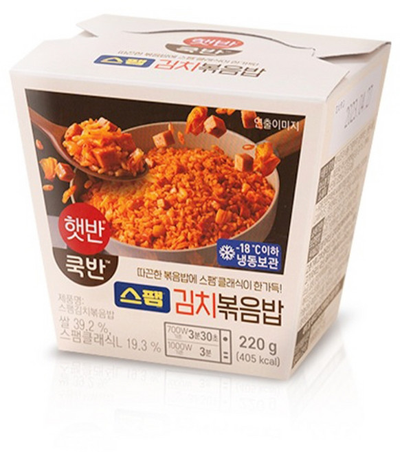 프레시안 스팸 김치 볶음밥220g X 24개 1박스 냉장/냉동 즉석밥, 220g