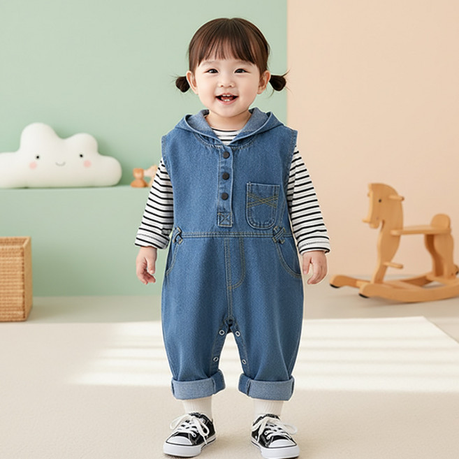 몽실이 귀달이 데님점프수트 세트 2pcs 아동 봄 외출복