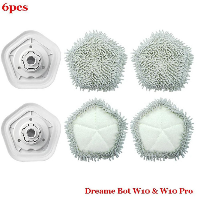 XiaoMi Dreame Bot W10 W10 Pro 자체 청소 로봇 진공 및 걸레 액세서리 진공 청소기 걸레 천용 걸레 패드 예비 부품, 6pcs 2, 1개