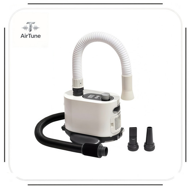 AirTune 自助寵物吹水機 360°硬管旋轉 雙重過濾, 白色, 1個, 寵物吹風機