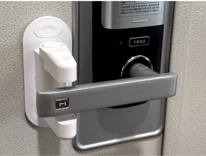 현관문 이중잠금 안전고리 문걸쇠, 1개