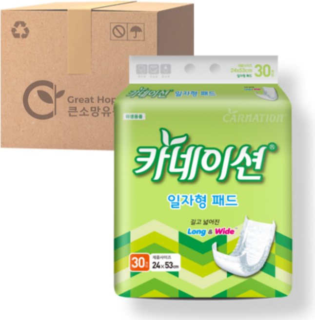 카네이션 속기저귀 일자형 일반 30매 1팩, 30개입, 1개