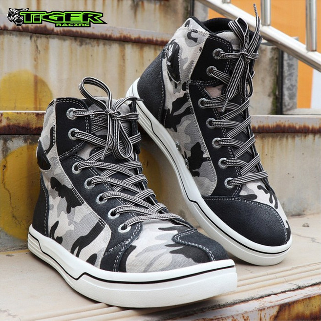 TIGER RACING 타이거레이싱 오토바이스니커즈 오토바이신발 바이크신발 바이크부츠 레이싱부츠, TR레이싱 스니커즈 라이트카모