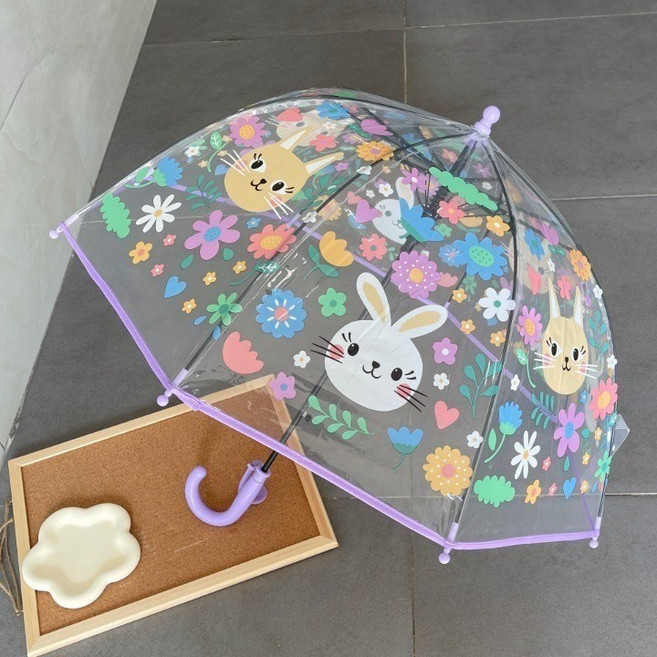 키드넷 캐릭터 아동 투명 자동우산 1개