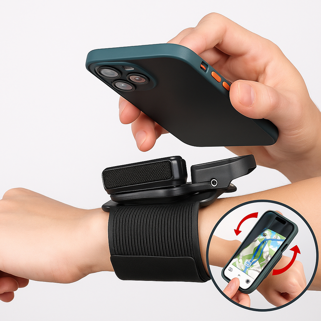 유엠스포츠 완전고정 손목거치대 회전기능 러닝운동 달리기 라이더 대리운전 헬스 다이얼식 고정