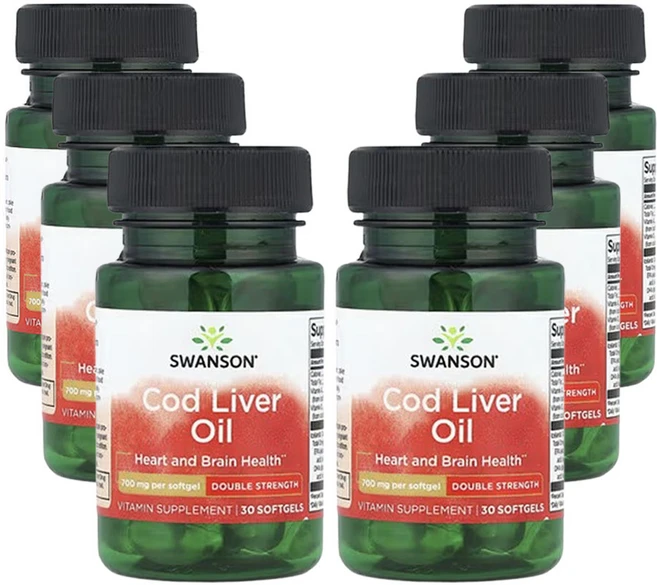 스완슨 대구 간유 30소프트젤, 6개, 30정 - 쿠팡