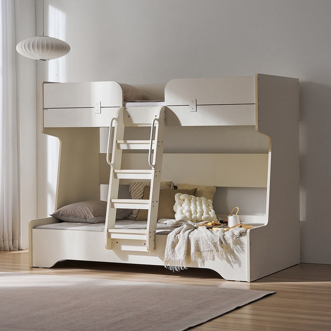 더끌림 유니온 트윈 이층침대 SS IKUO01, 프레임, 크림 화이트