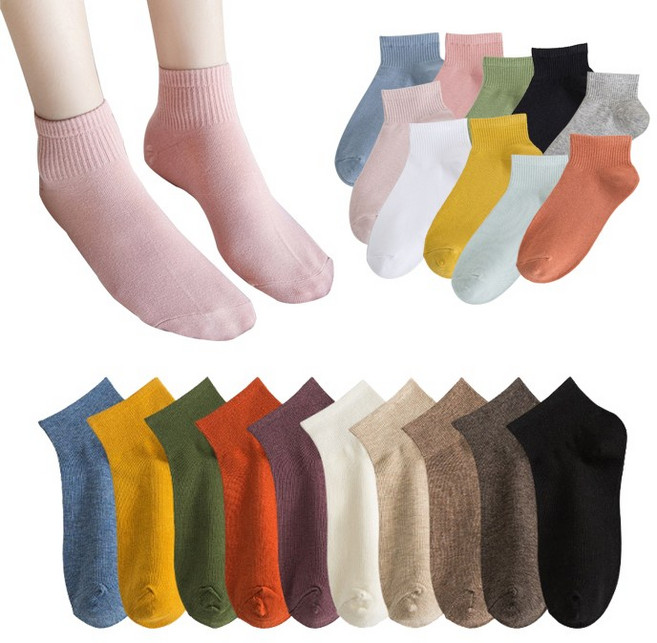 니즈백 여성 무지 반목 양말 20개 세트