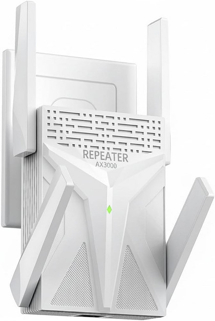 가정용 AX3000 WiFi Extender 신호 부스터 기가비트 이더넷 포트가 있는 듀얼 밴드 6 레인지 익스텐더 최대 2000 평방 피트 및 20 대의 장치 원탭 설정이 가능한, White