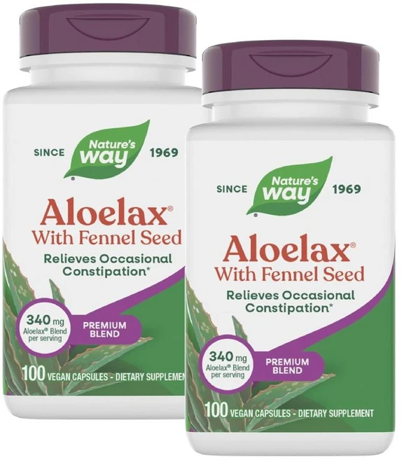 네이처스웨이 알로에락스 페넬 씨드 함유 캡슐 Nature's Way Aloelax, 2개, 100정 - 쿠팡