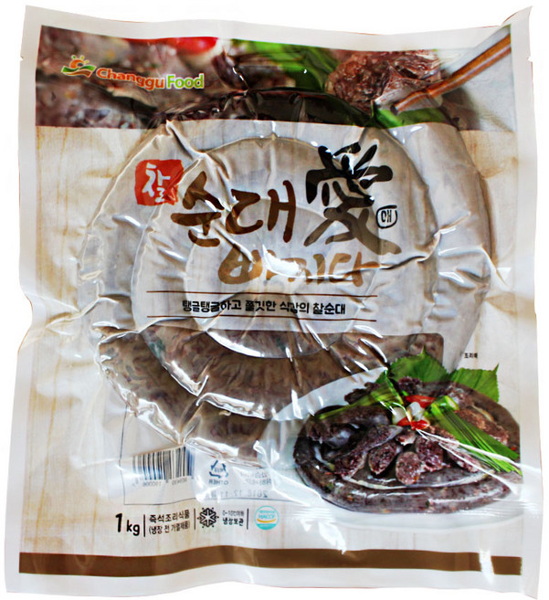 찰순대(1kg x 2개)+돼지 간(1kg x 1개), 1kg