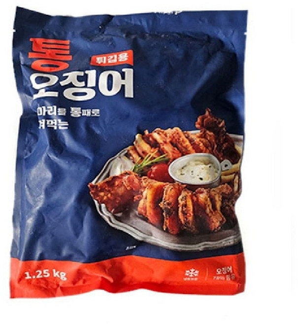 술안주 간식 아쿠아 튀김용 통오징어 불꽃오징어 총1250g, 1개, 1.25kg