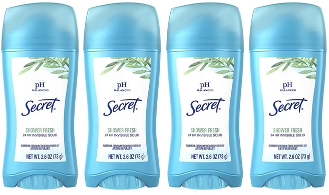 4개세트 시크릿 여성 데오드란트 샤워프레쉬향 73g, 4개 - 쿠팡