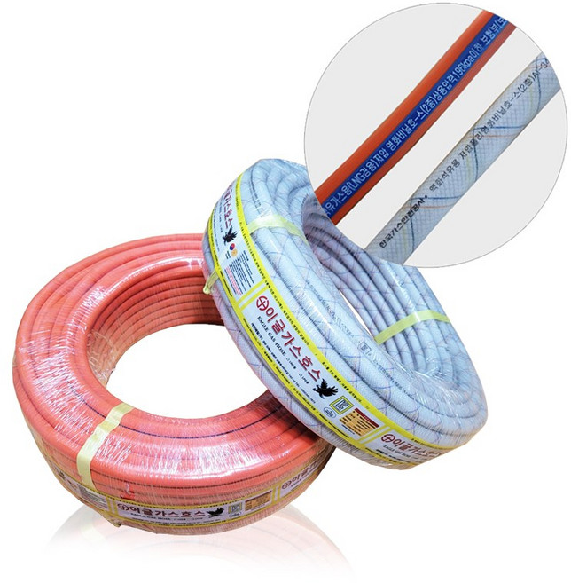 LNG호스/ LPG호스 9.5mm (필요한M만큼 절단판매)가정용 상업용 도시가스 가스통 호스, LNG호스 9.5mm절단, 1개