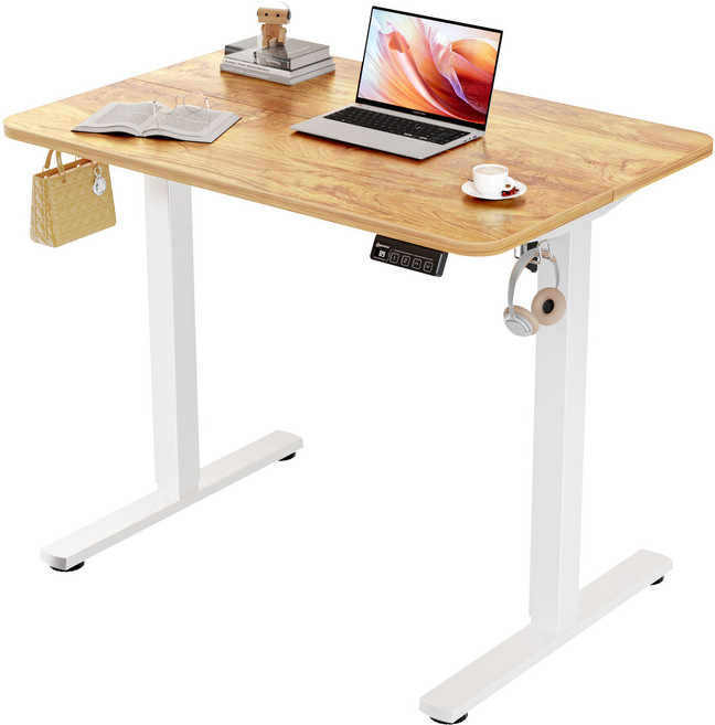 Ergomaker 전동 높낮이 조절 스탠딩 책상 공부 게이밍 사무용 조절 모션데스크 90*60, 자연