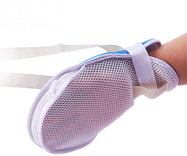 바디안 메쉬 환자용장갑 치매장갑 손억제장갑 치매장갑손싸개 블루, 1세트